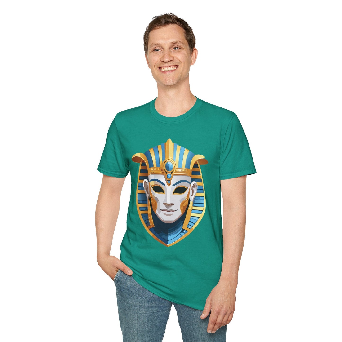 Mask Tee Shirt Unisex Gildan Softstyle 64000 Cotton Tee With Masquerade Design Artwork