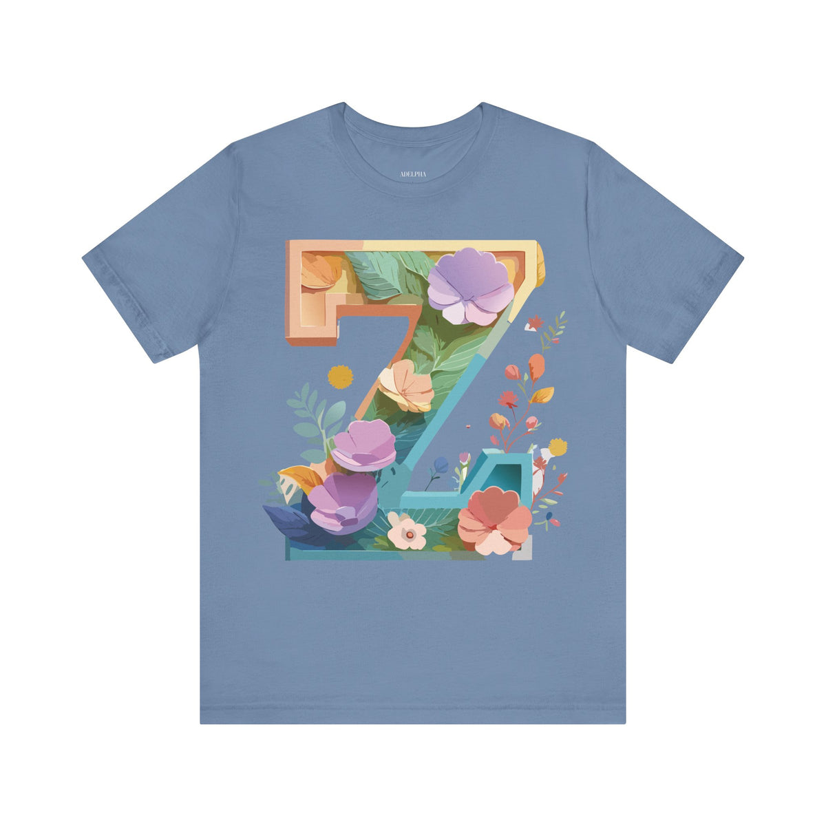 Letter Z Graphic Unisex Cotton Bella+Canvas Tee with Art Letter Design