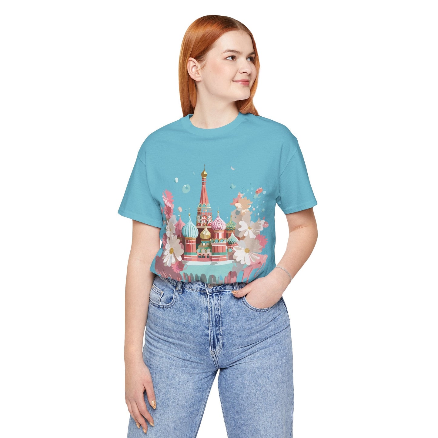 Unisex Graphic Tee With Vintage Moscow Artwork By Adelpha Premium Short Sleeve Shirt