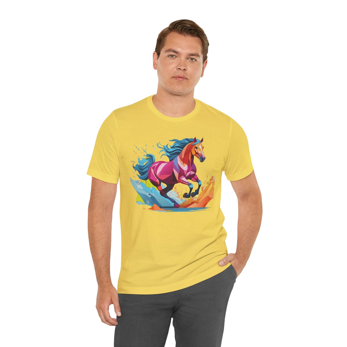 Unisex Animal Tee Shirt With Wild Animals Art Design Short Sleeve Casual Wear Everyday