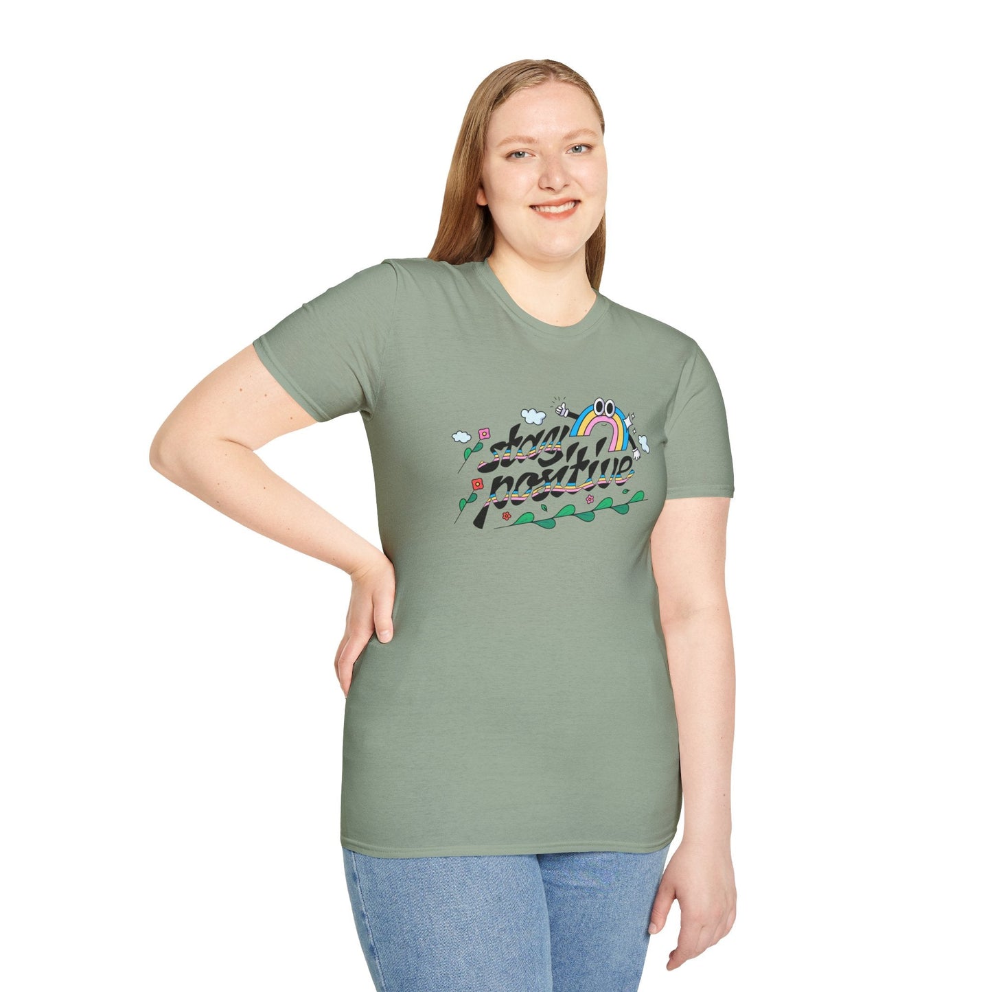 Positive Slogan T Shirts Unisex Softstyle Tee With Positive Words And Good Quotes Gildan 64000