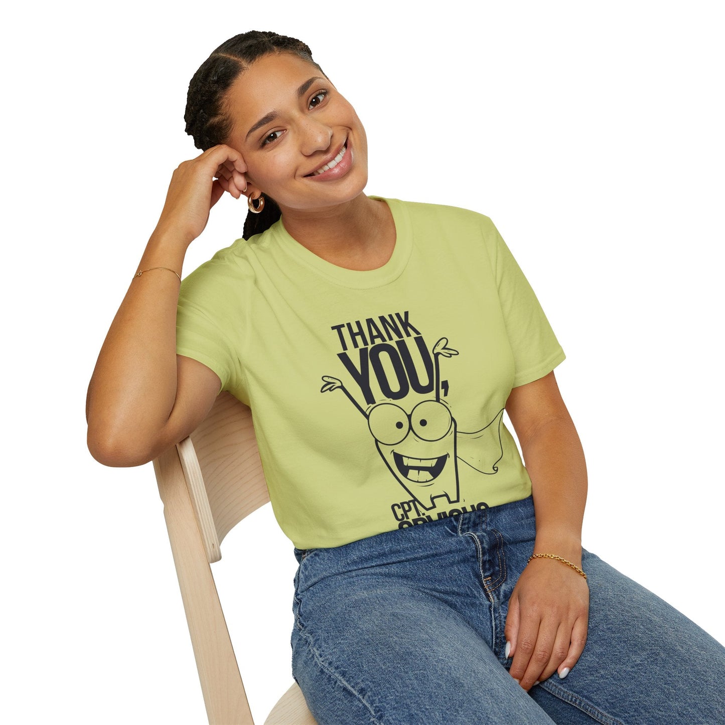 Cartoon T Shirt Animation Funny Tee Unisex Gildan Softstyle 64000 Ring Spun Cotton