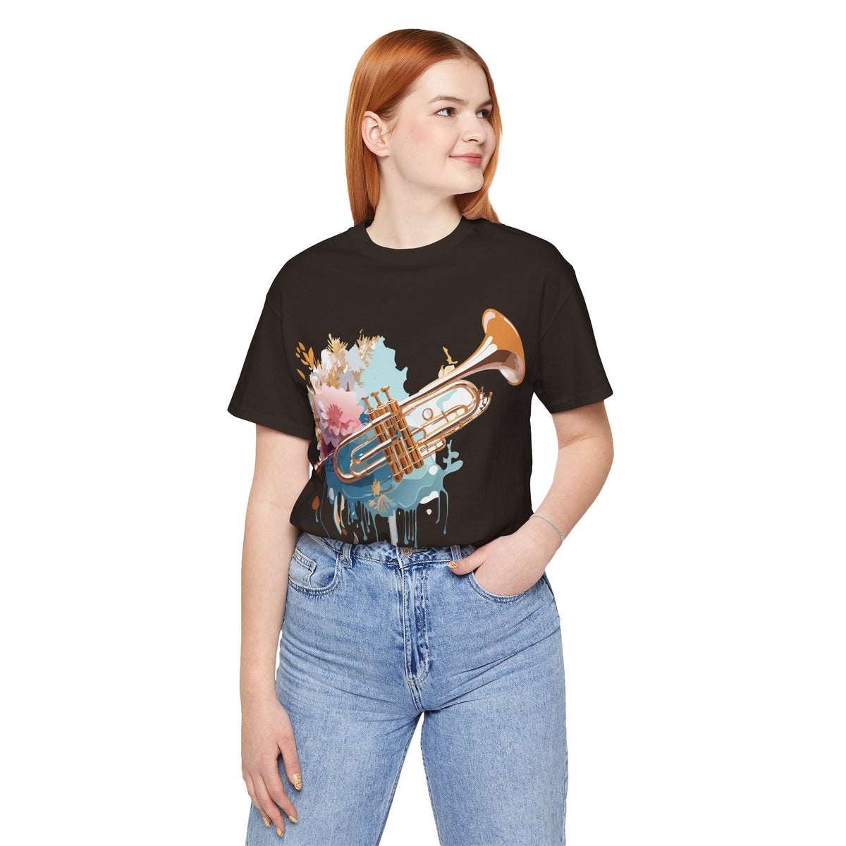 Music Graphic Unisex Cotton Bella+Canvas Tee with Art Design m121
