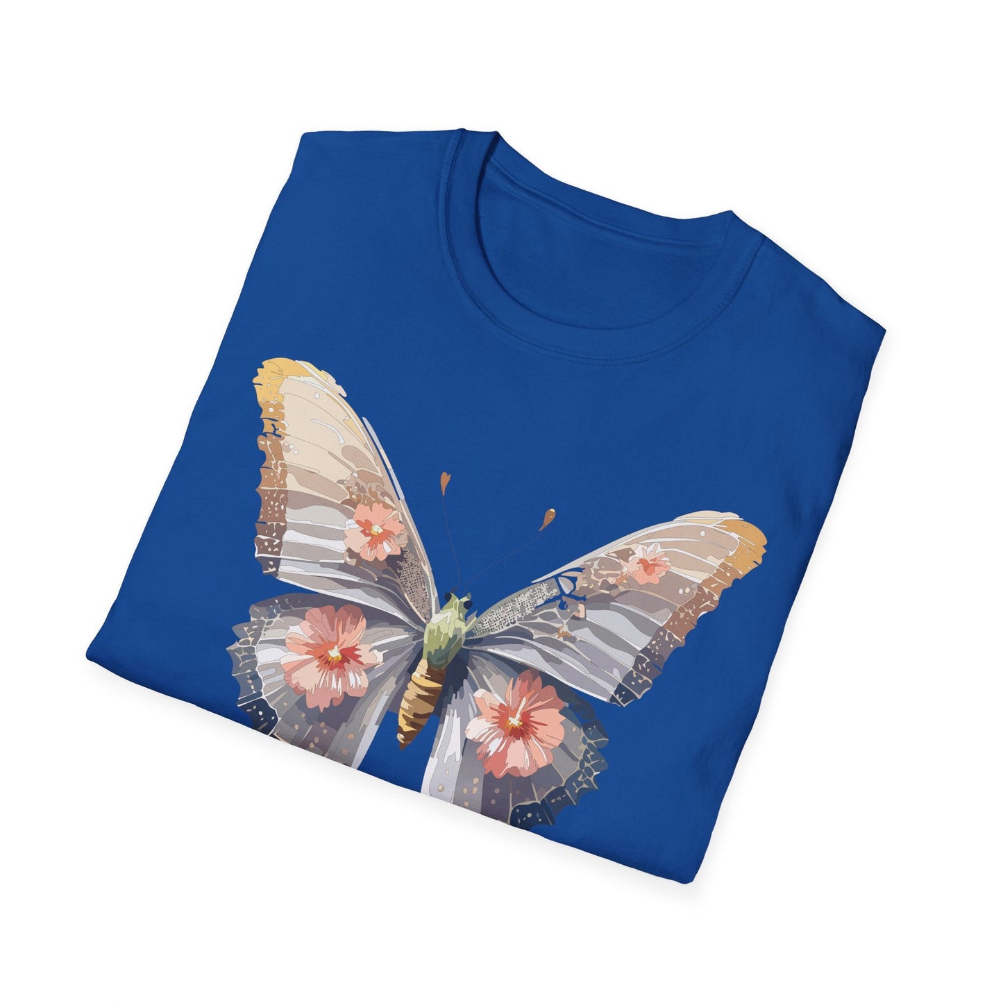 Butterfly T Shirt Unisex Monarch Design Gildan Softstyle 64000 100 Percent Ring Spun Cotton