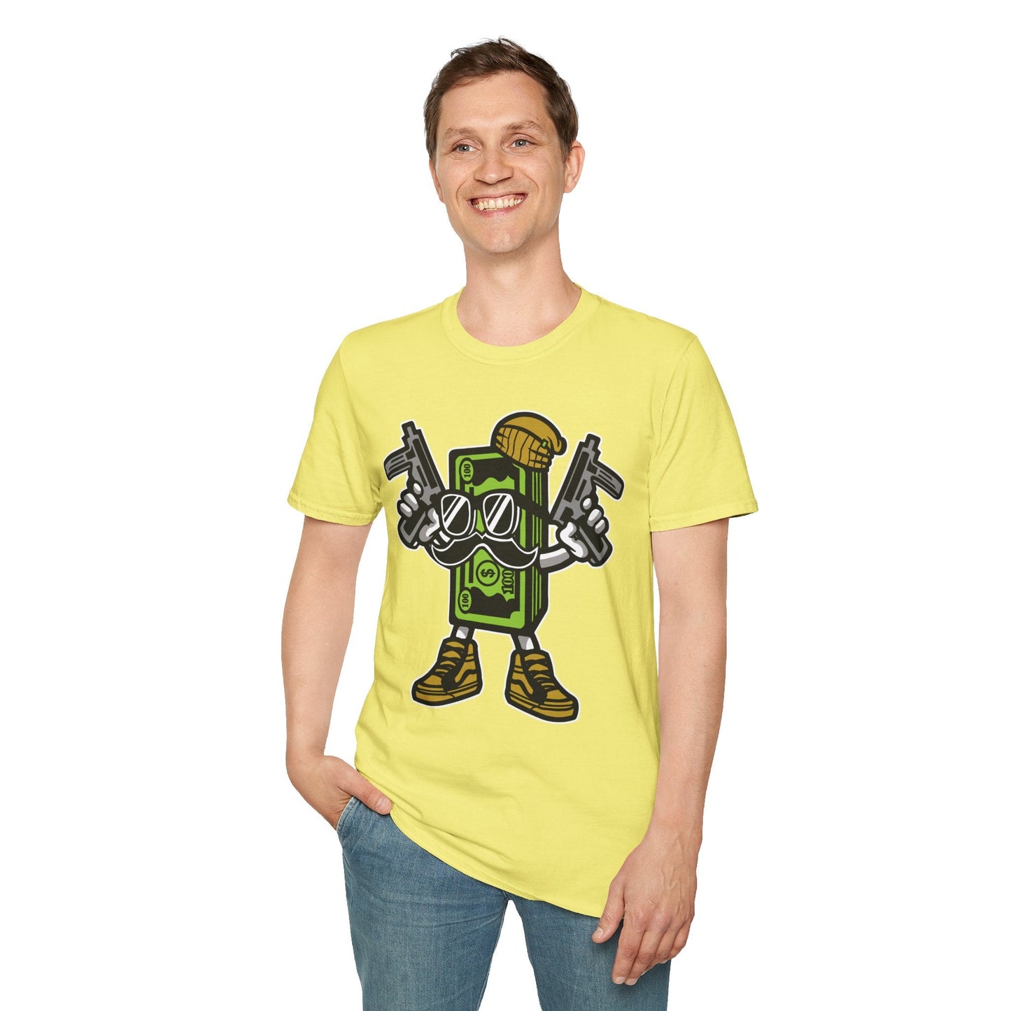 Cartoon T Shirt Animation Tee Funny Graphic Unisex Gildan Softstyle 64000 Cotton