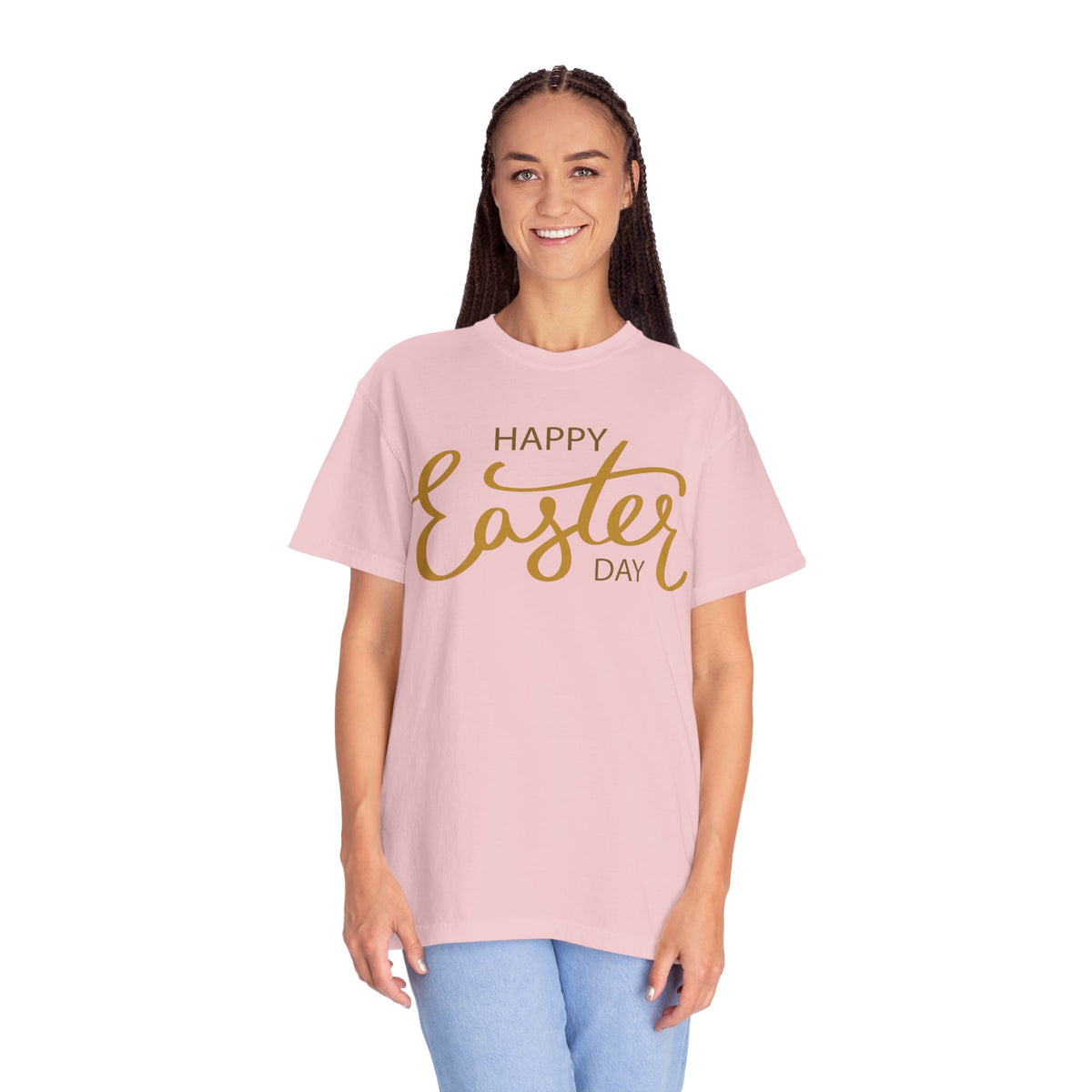 Happy Easter Day T-Shirt, Tee Shirt with Easter Signature, T Shirt with Easter Prints, Tee Shirt with Easter Design