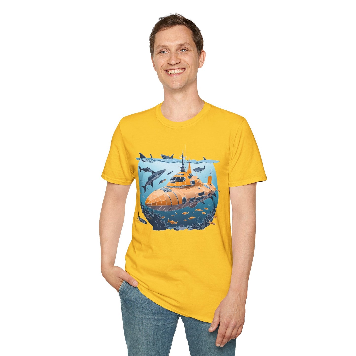 Ocean Graphic Unisex Softstyle Cotton Tee 16