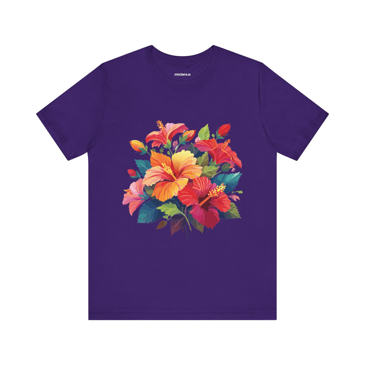 Floral Graphic Unisex Cotton Bella+Canvas Tee with Flowers Design ab7