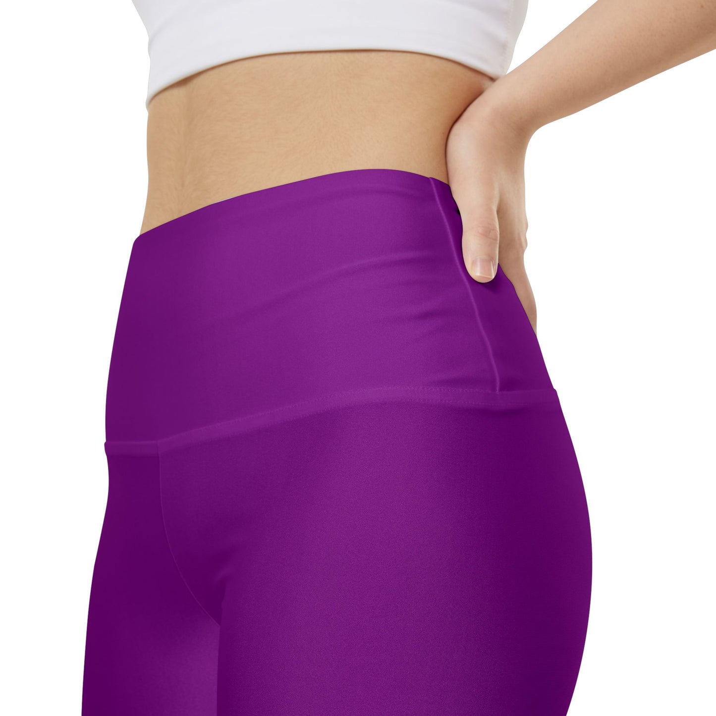 Dark Magenta Purple Women's Workout Shorts — High-Waist Biker Athletic Shorts