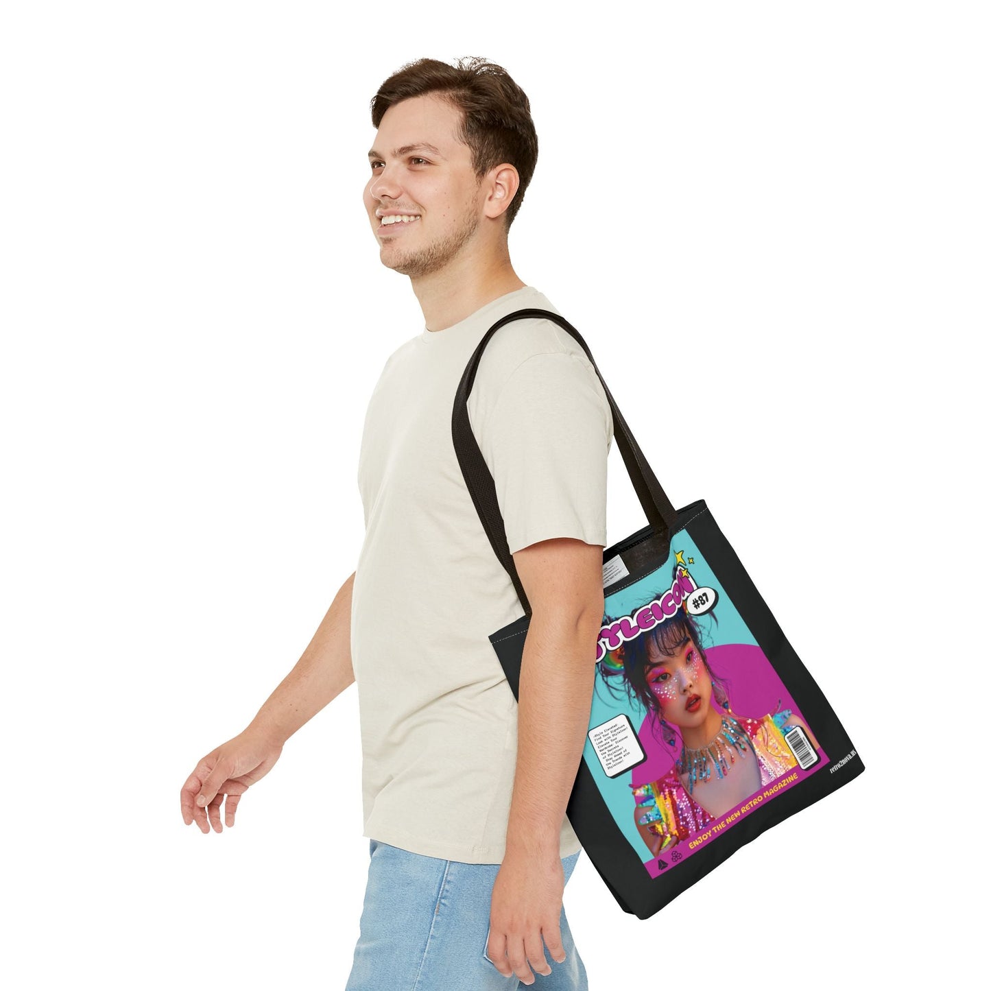 Magazine Cover Canvas Tote Bag By Retro2Nova Stylish Durable Everyday Carry Free Shipping