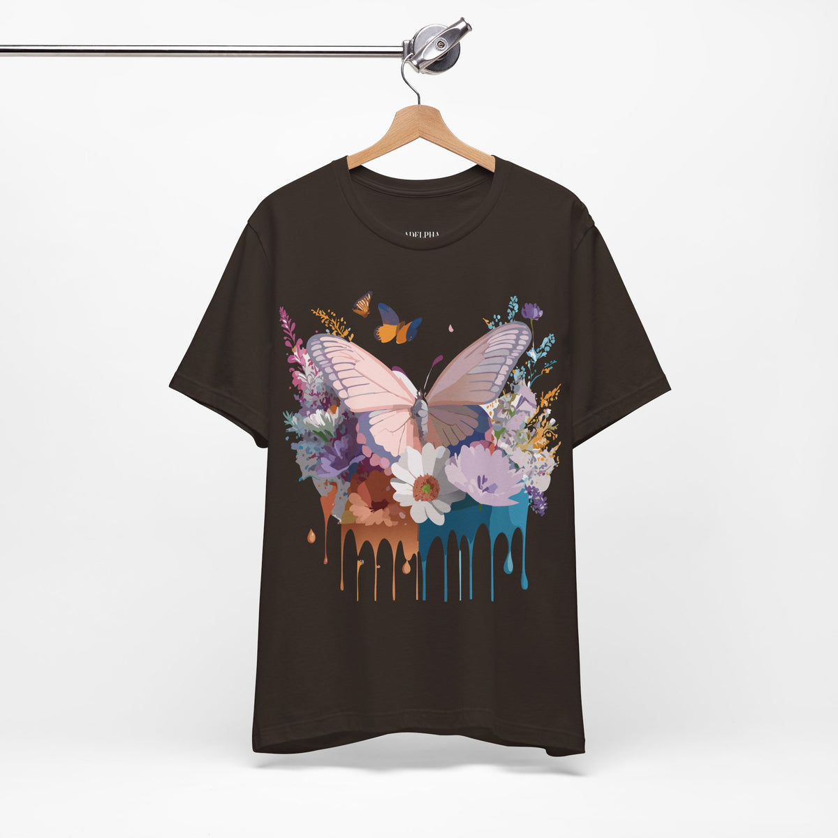 Butterfly Graphic Unisex Cotton Bella+Canvas Tee with Art Design n79