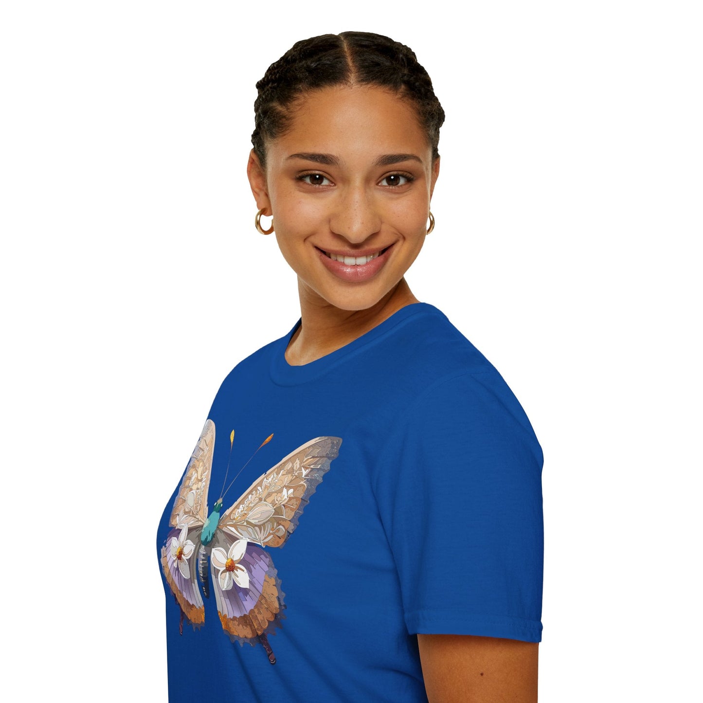 Butterfly Shirt Unisex T Shirt With Monarch Design Softstyle Gildan 64000 100 Percent Cotton Tee