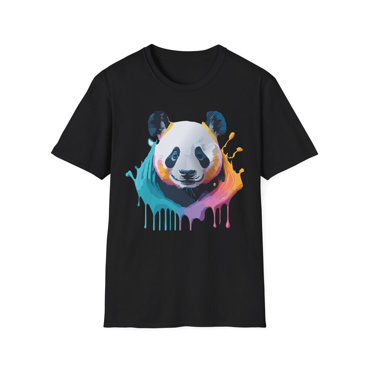 Colorful Watercolor Panda T-Shirt | Splash Art Panda Tee