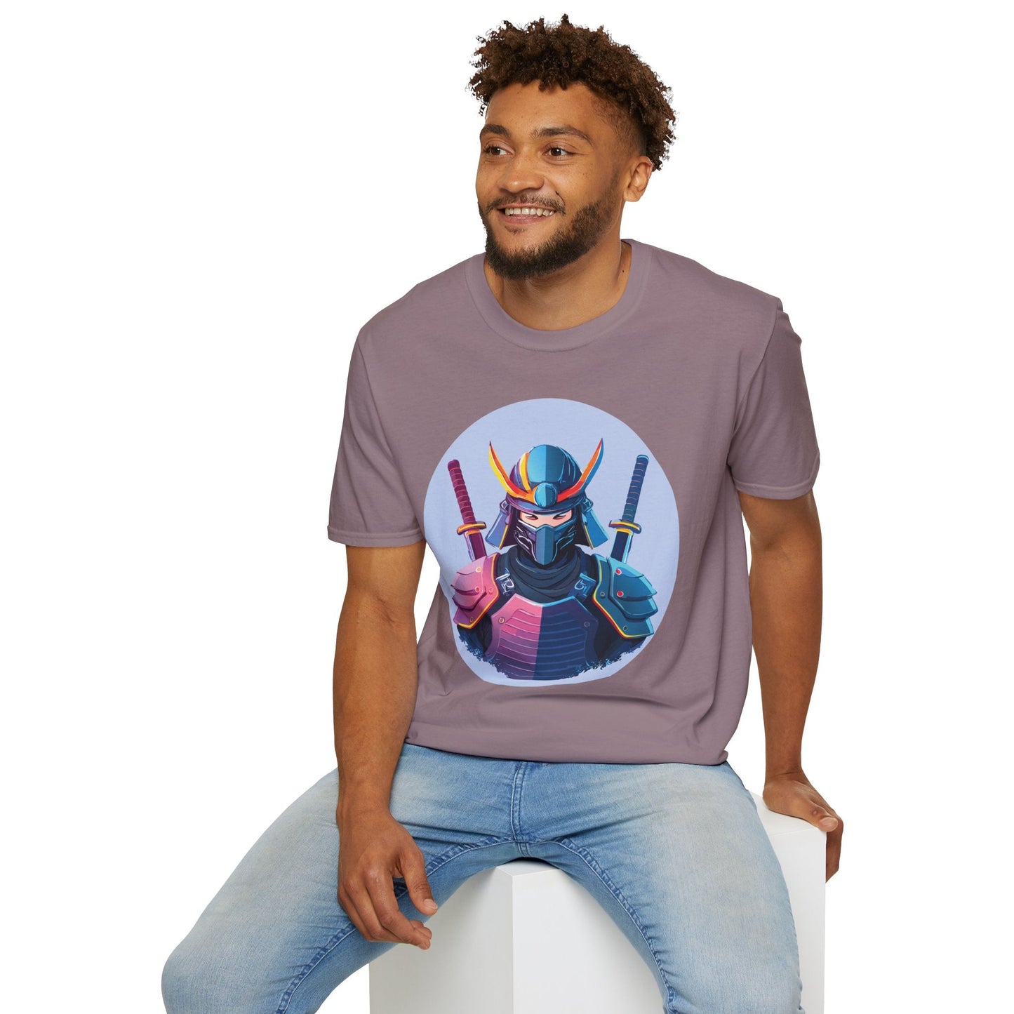 Samurai T Shirt Unisex Softstyle Gildan 64000 Breathable Cotton Tee For Everyday Wear