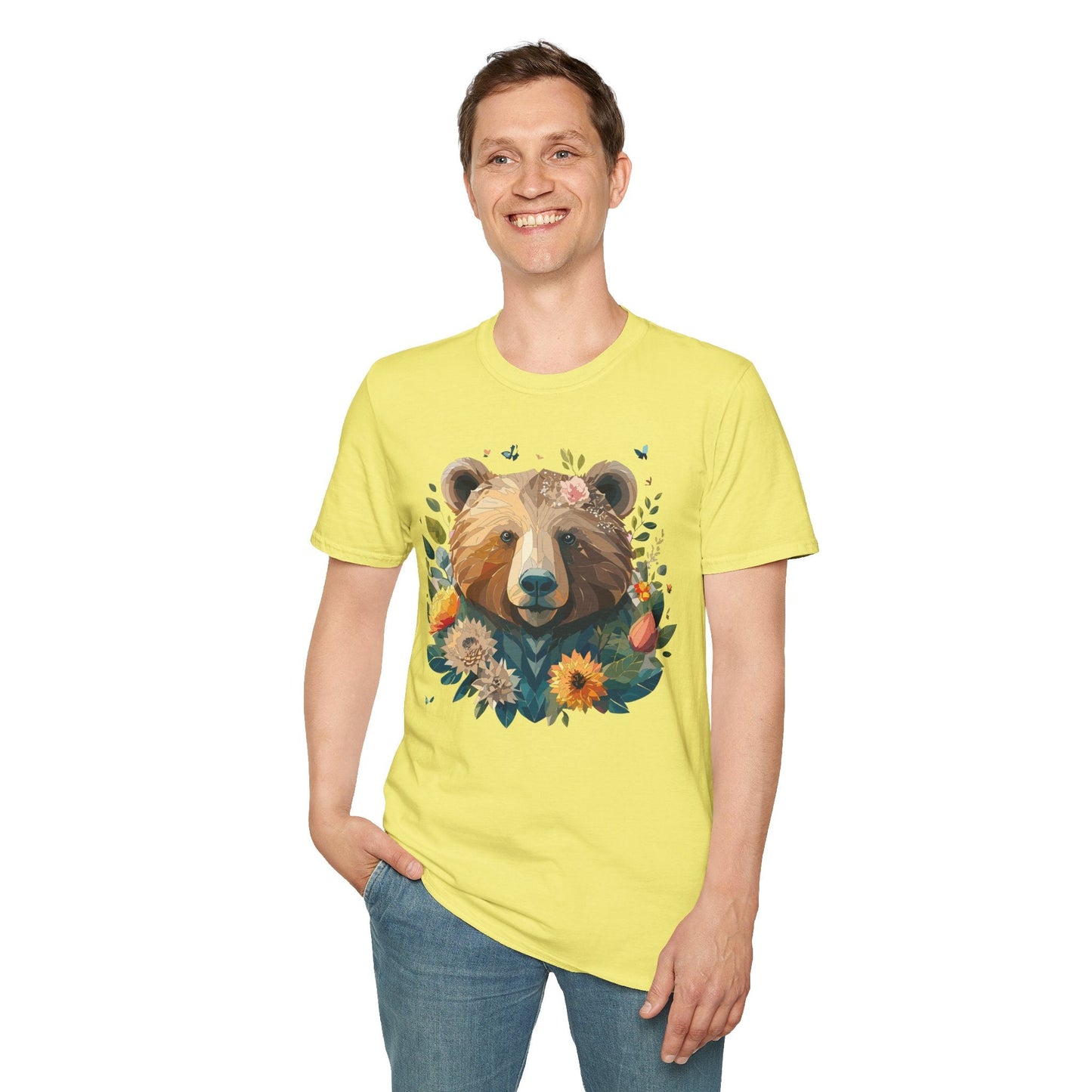 Bear T Shirt Unisex Teddy Bear Tee Gildan Softstyle 64000 100 Percent Ring Spun Cotton