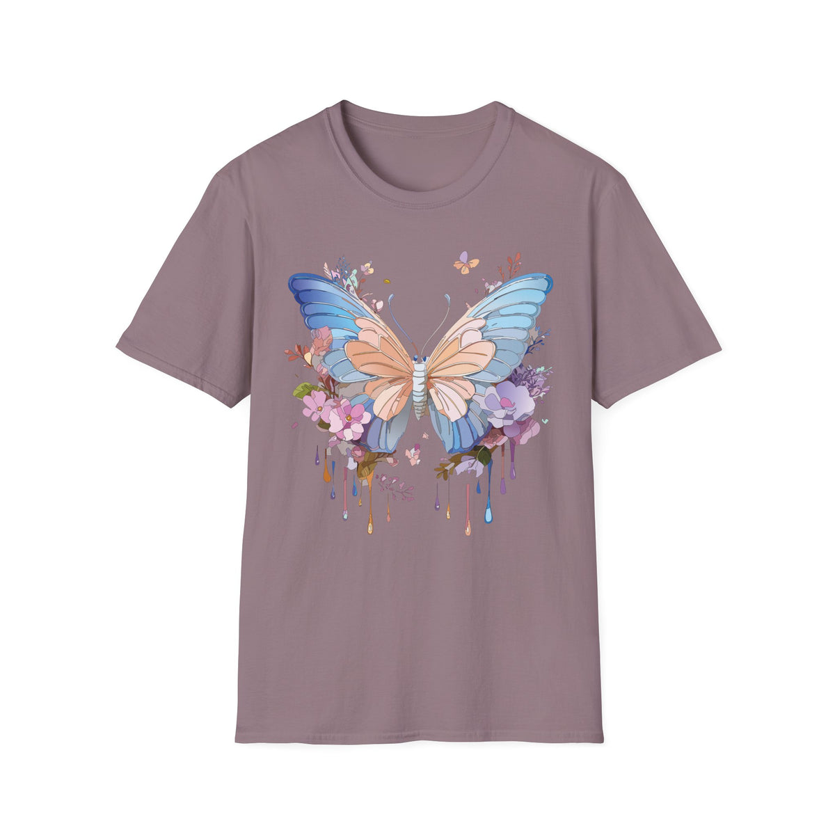 Butterfly Watercolor Tee — Pastel Floral Wings Graphic Tee Unisex 100 Cotton Gildan T-Shirt