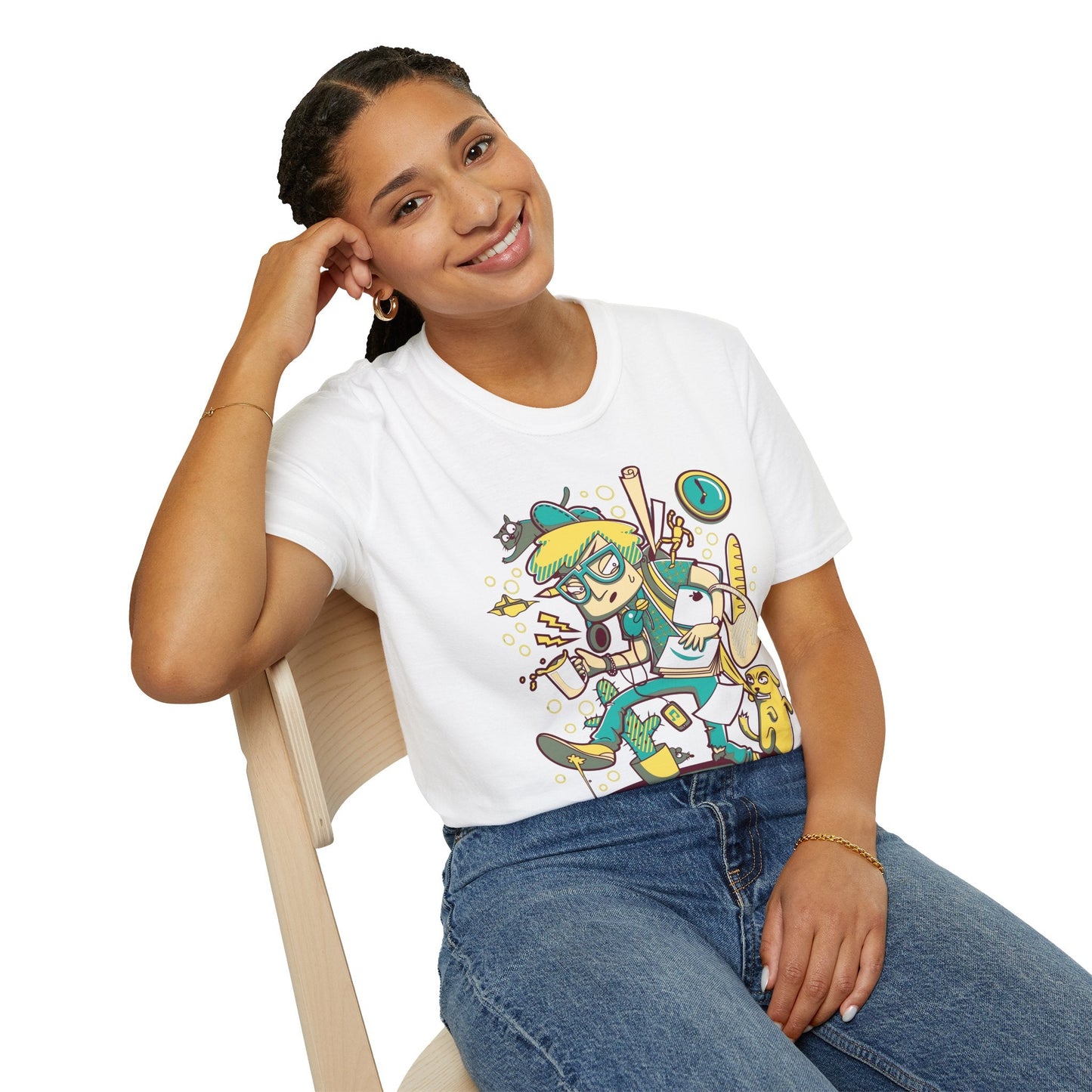 Cartoon T Shirt Animation T Shirt Funny Tee Shirt Unisex Gildan Softstyle 64000 Cotton Tee