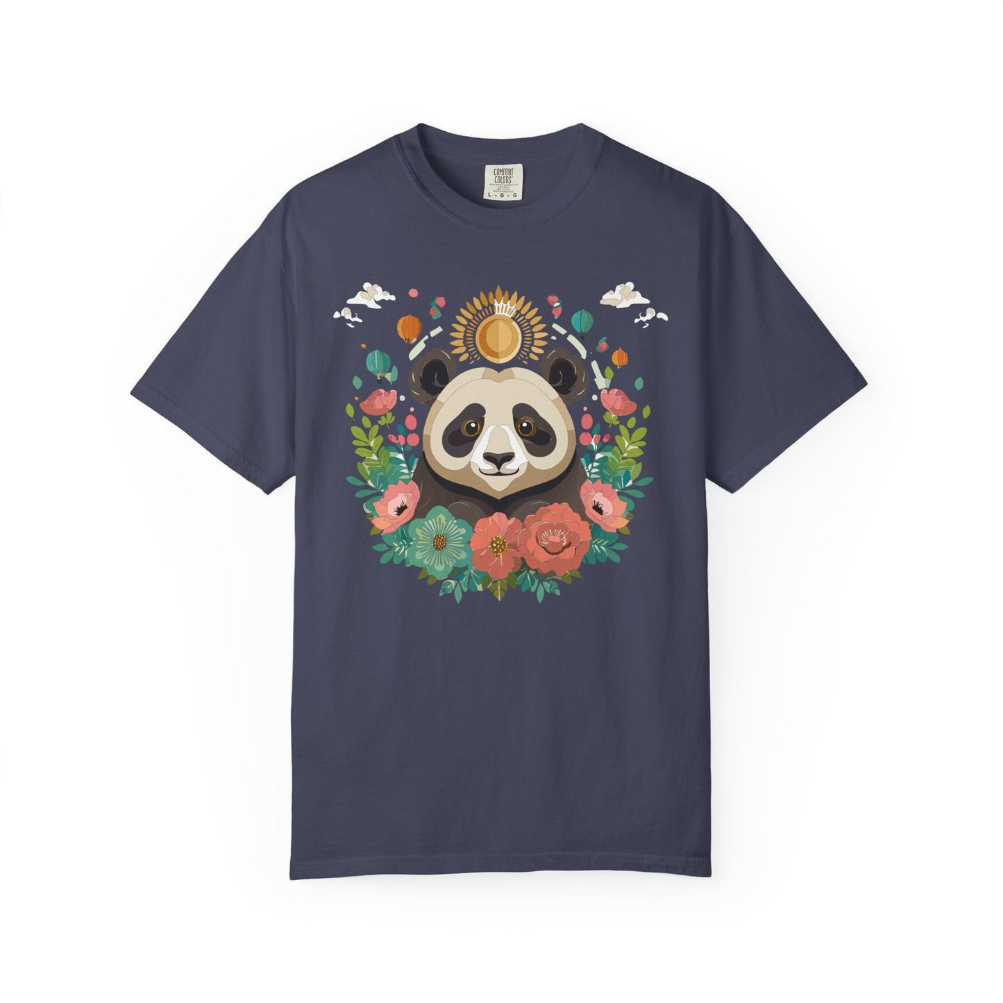 Panda Portrait Graphic T-Shirt Unisex Cotton Floral Animal Art Tee p4