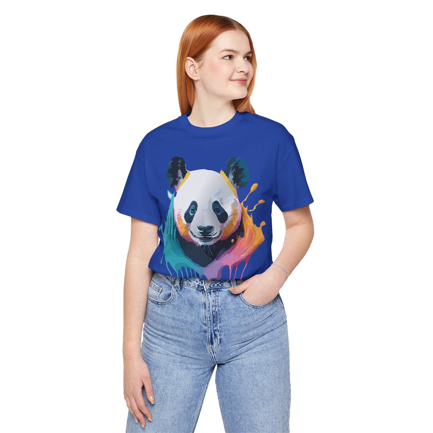 Panda Graphic T Shirt Unisex Jersey Short Sleeve Vintage Inspired Art Tee by Adelpha