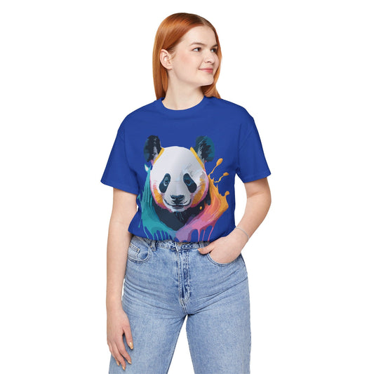 Panda Graphic Unisex 100 Cotton Vintage Art with Animal T-Shirt 16