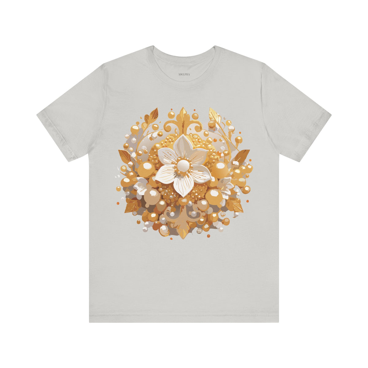 Jewelry Graphic Unisex Cotton Bella+Canvas Tee with Gemstones Art Design m39