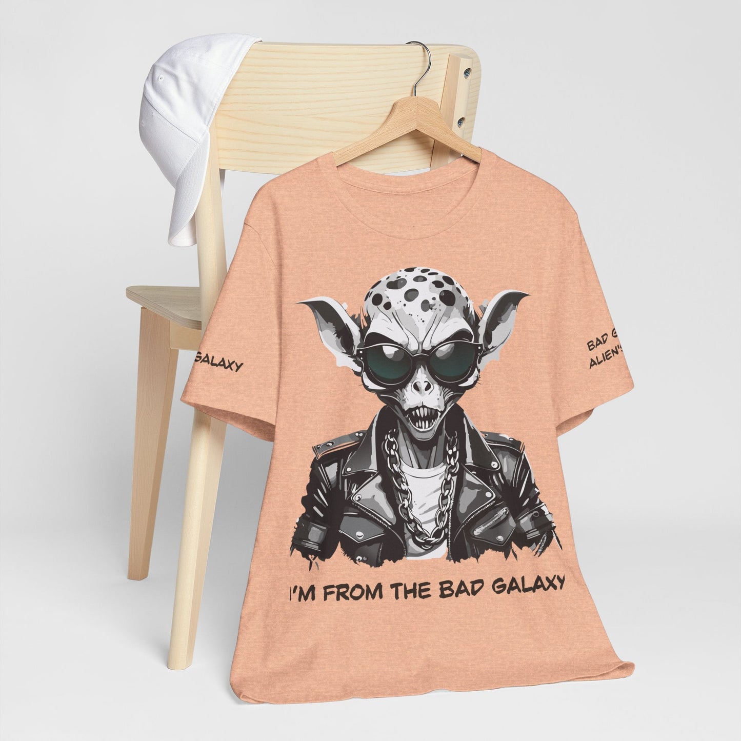 Alien Tee Shirt From Bad Galaxy 100 Percent Cotton Lightweight USA Printed Tee Eco Friendly Inks