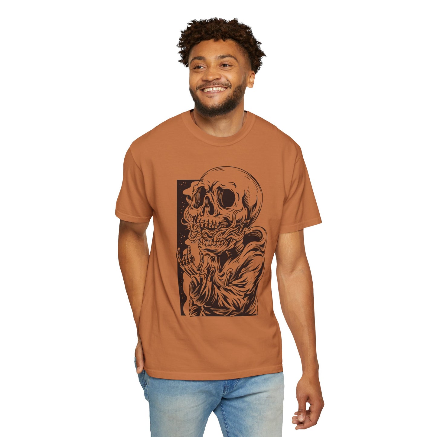 Unisex Cotton Tee Shirt with Skull