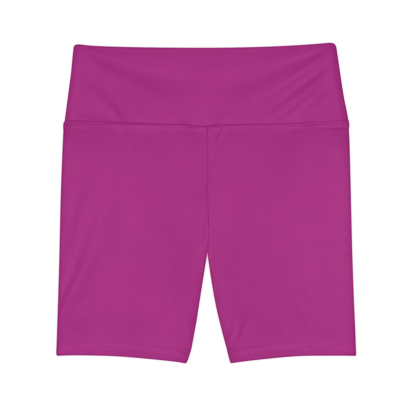 Raspberry Plum Women's Workout Shorts — Solid High-Waist Biker Shorts for Exercise & Everyday Wear