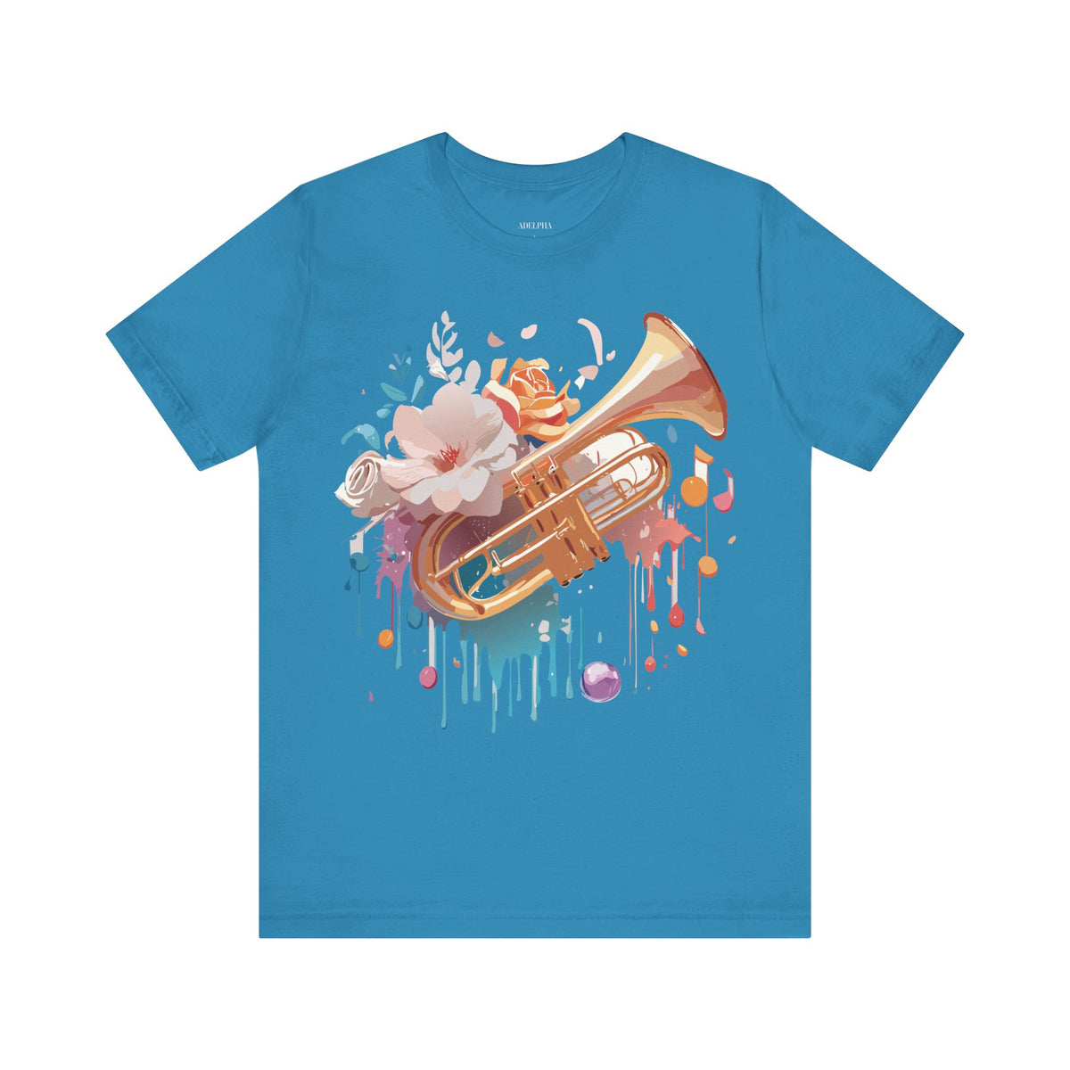 Music Graphic Unisex Cotton Bella+Canvas Tee with Art Design m120