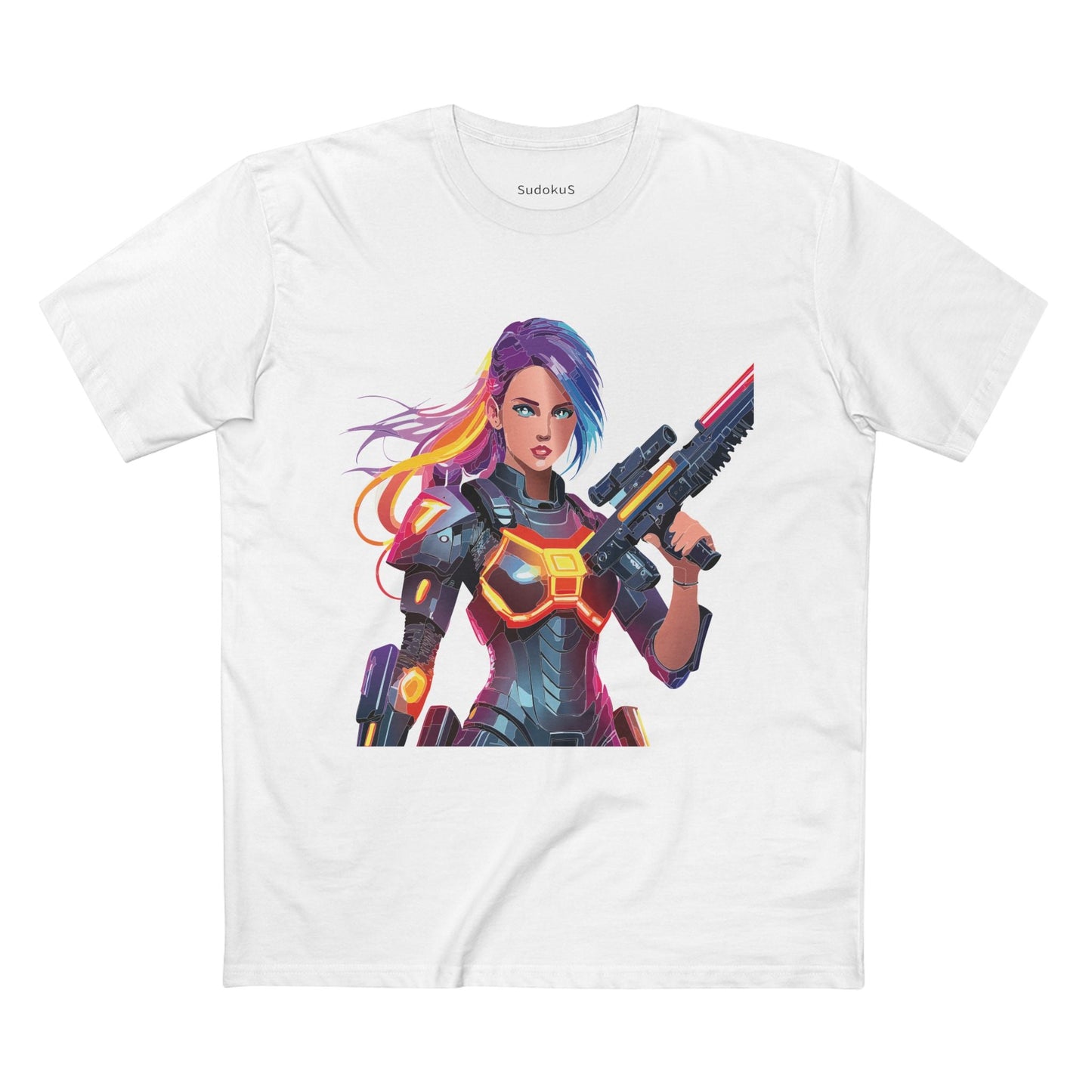 Army-woman Graphic Unisex 100 Cotton Staple Tee 17