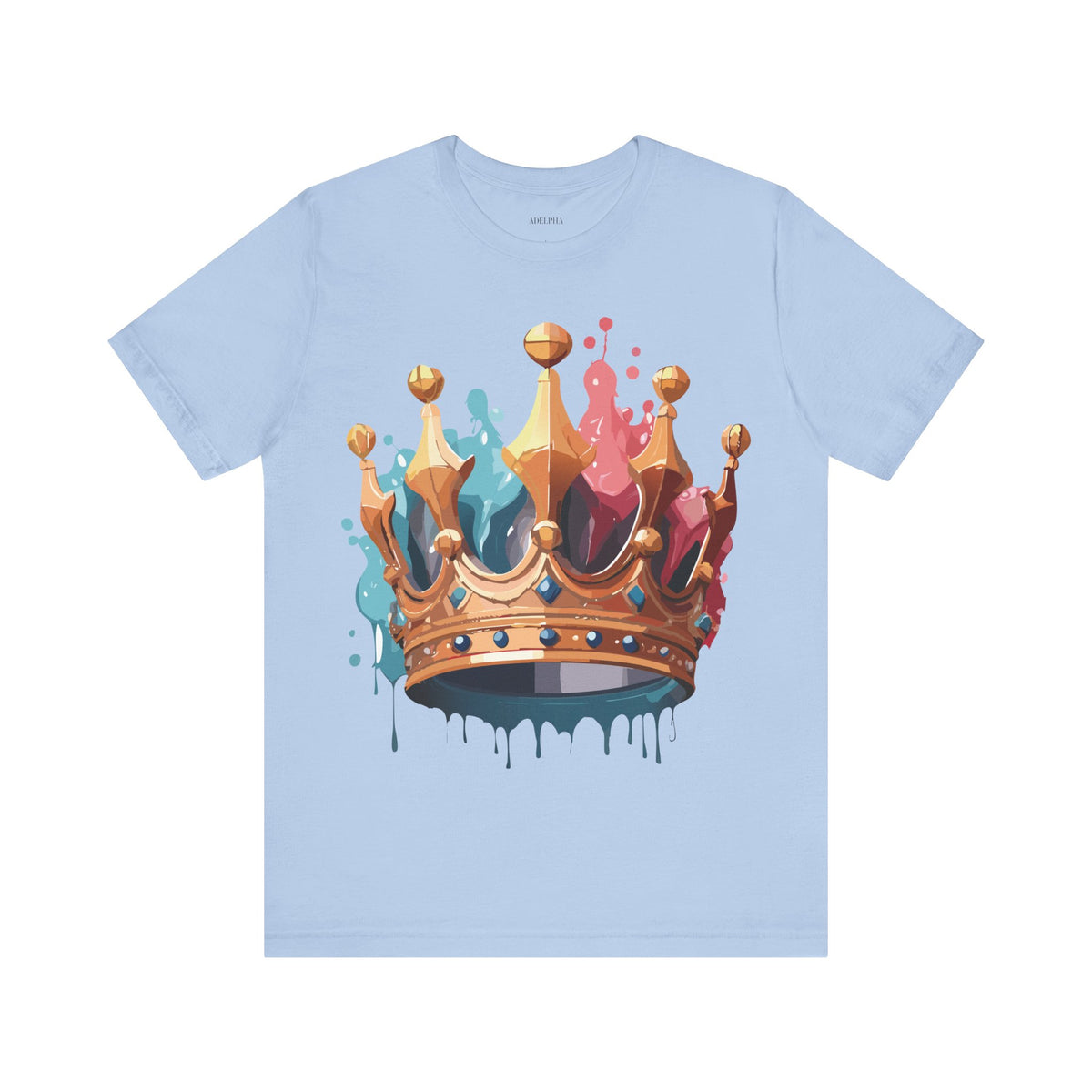 Crown Graphic Unisex Cotton Bella+Canvas Tee with Art Design m18
