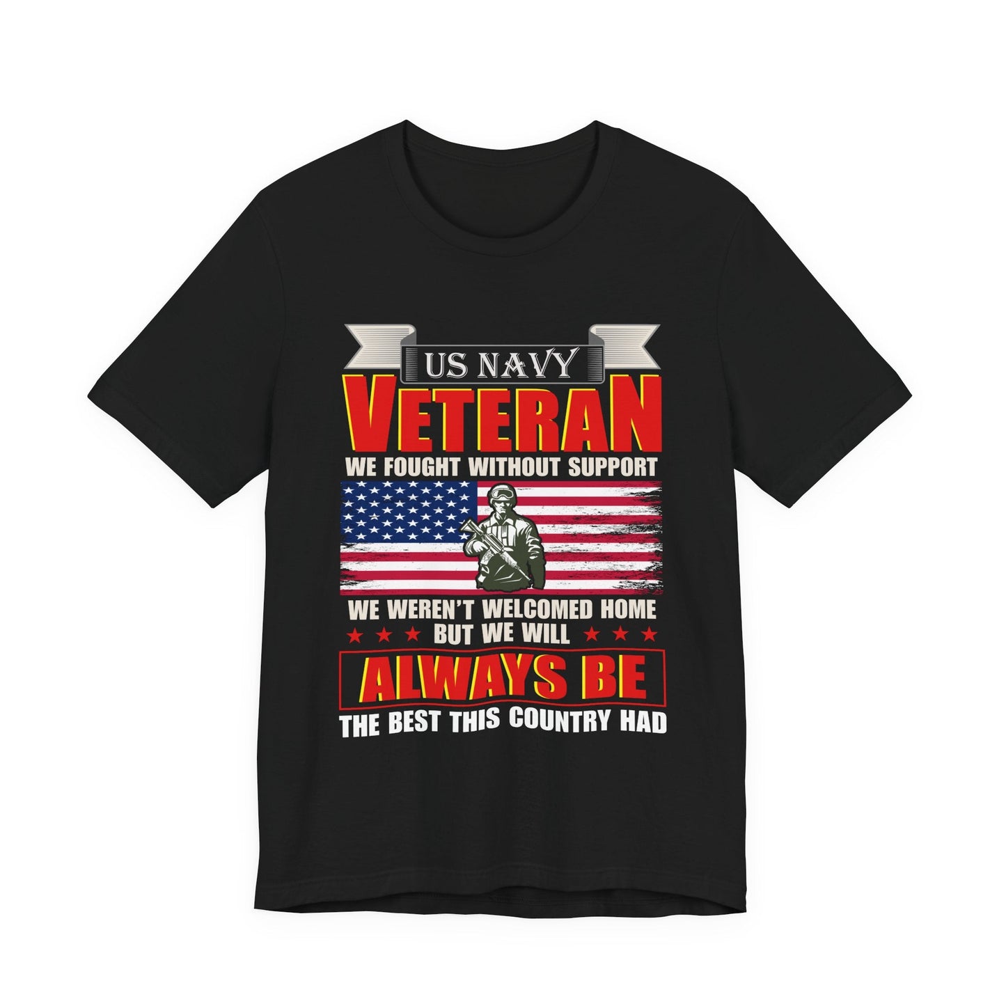 Army Veteran Patriotic Graphic Design Unisex Cotton T-Shirt v42