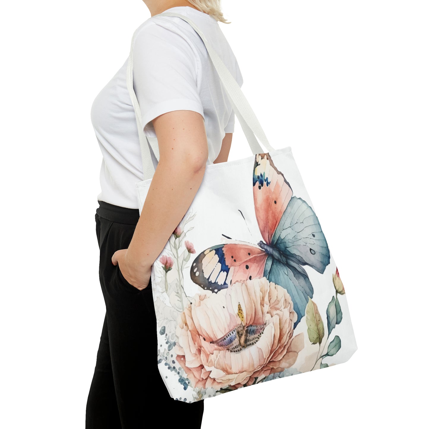 Canvas Bag with Butterfly Prints