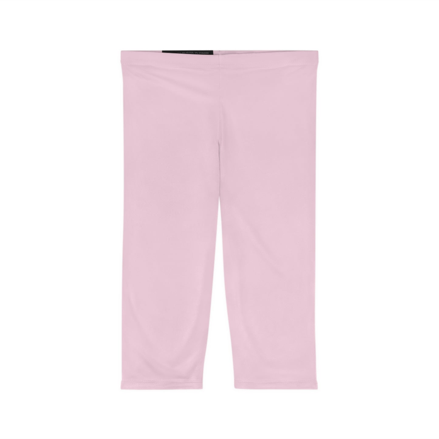 Petal Frost Pink Color Women's Brushed Suede Poly Span Casual Capri Leggings XS-2XL