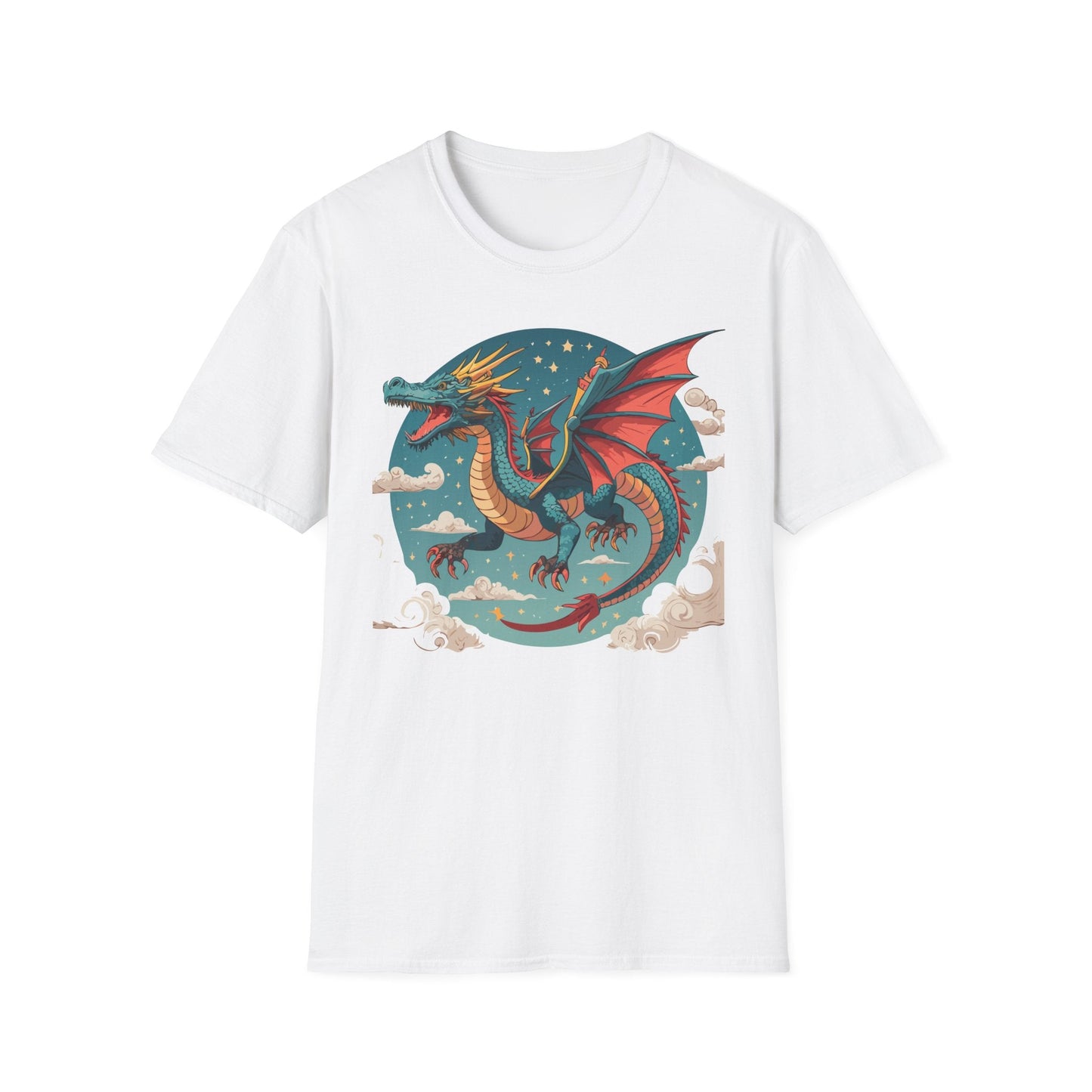 Dragon Graphic Unisex 100 Cotton Tee with Animal Artwork Design 20