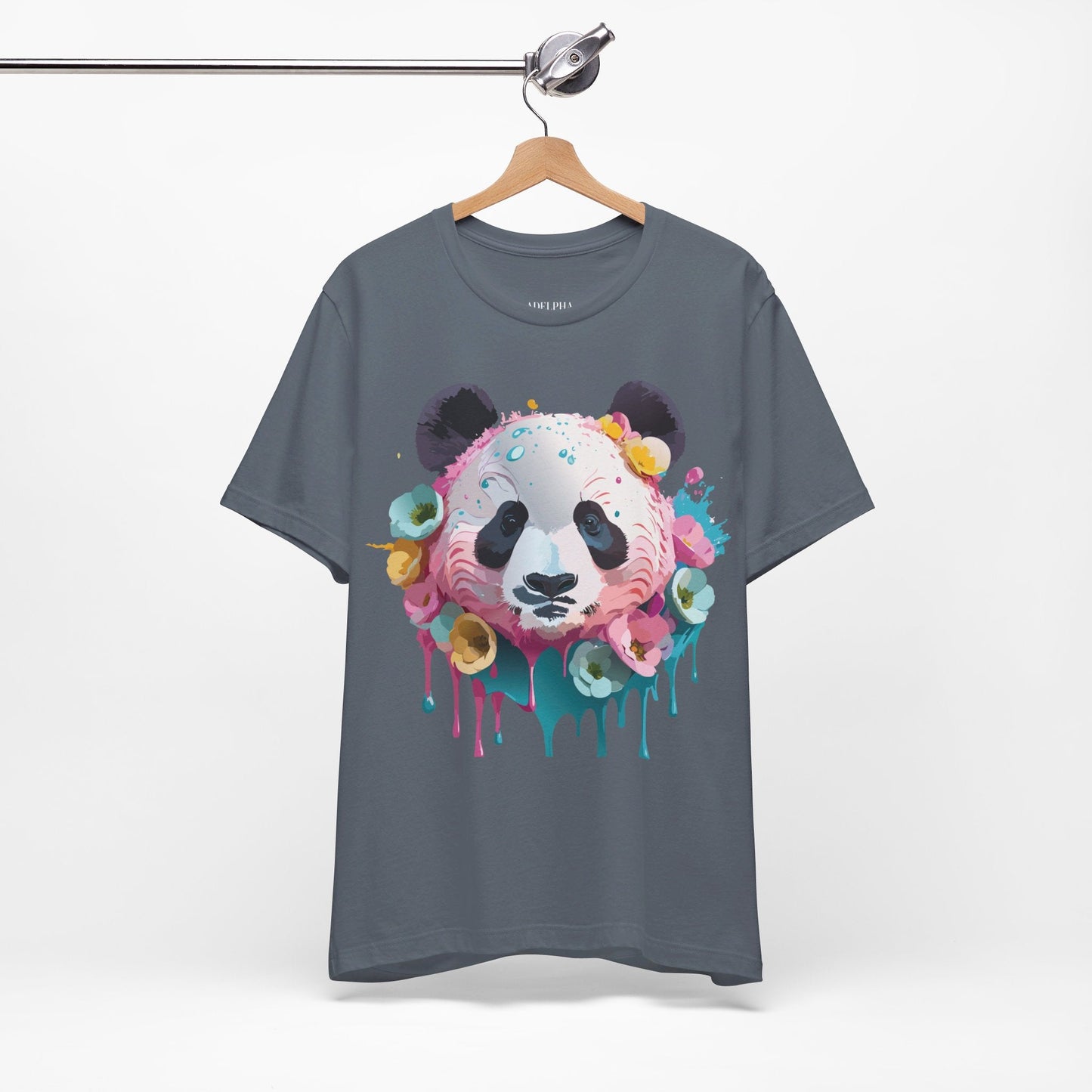 Panda Graphic Unisex 100 Cotton Vintage Art with Animal T-Shirt 5