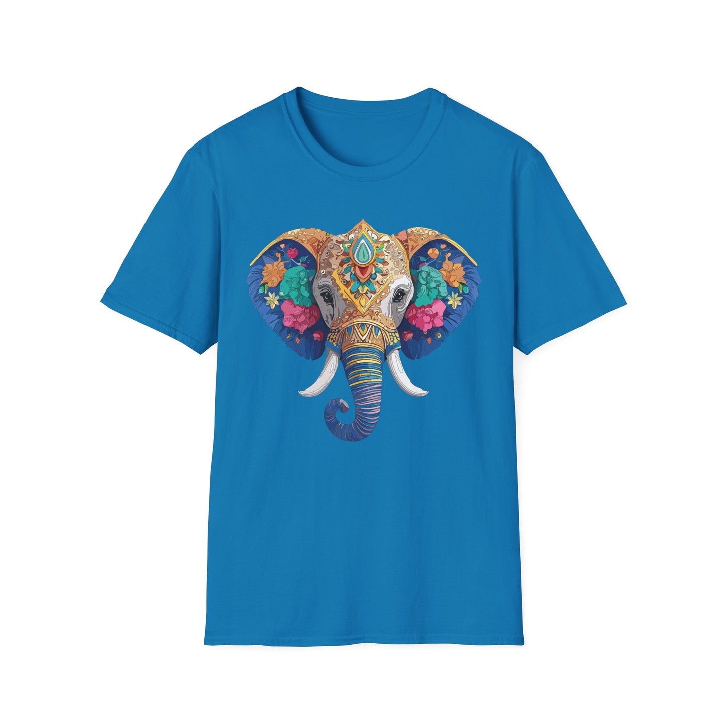 Elephant T Shirt Unisex Gildan Softstyle 64000 100 Percent Cotton Graphic Animal Tee