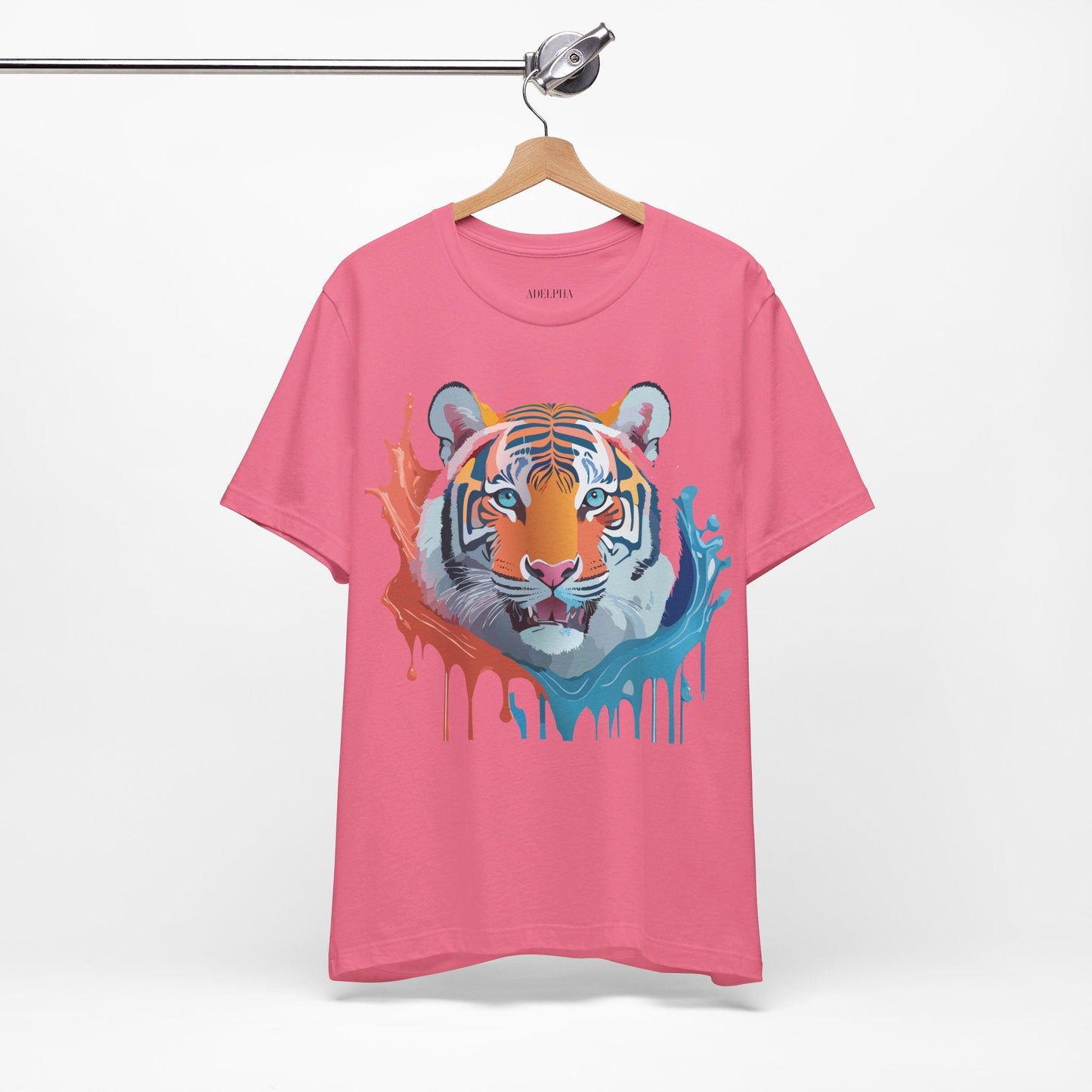 Tiger Graphic Unisex 100 Cotton Vintage Art with Animal Tee 22