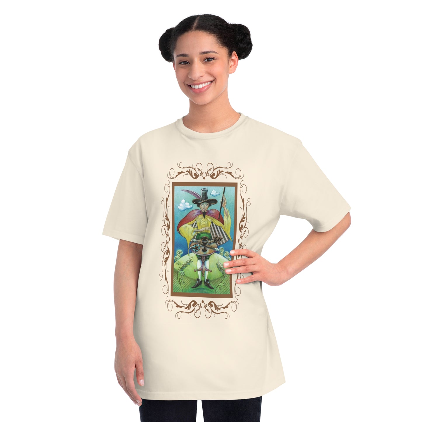 T-Shirt aus Bio-Baumwolle, Unisex, mit Tarotkarten