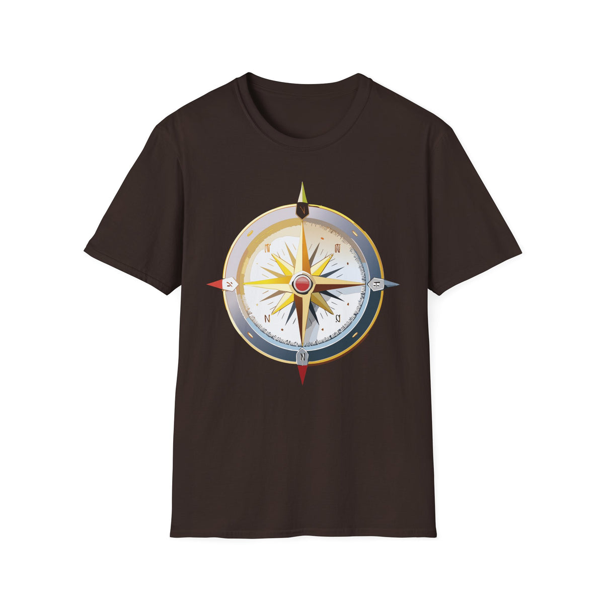 Nautical Compass T-Shirt | Adventure Travel Graphic Design Unisex 100 Cotton Gildan T-Shirt