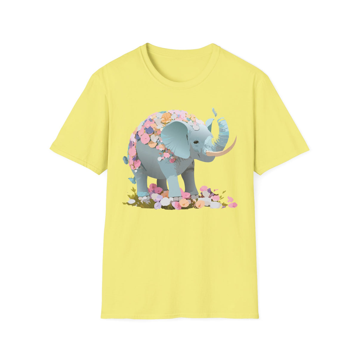 Floral Baby Elephant T-Shirt | Watercolor Elephant Tee