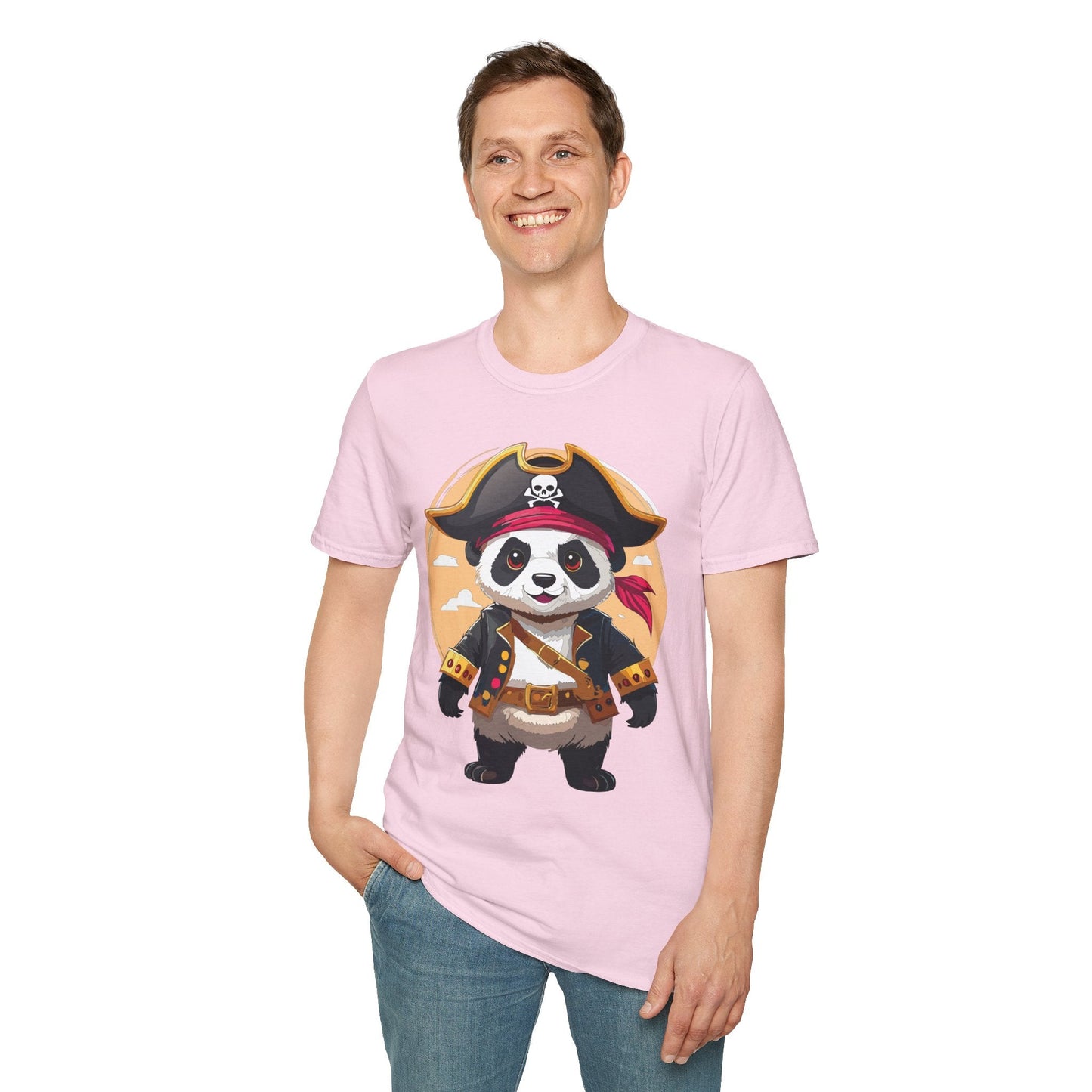 Panda Shirt Unisex T Shirt With Panda Animal Tee Animals Gildan Softstyle 64000 Cotton