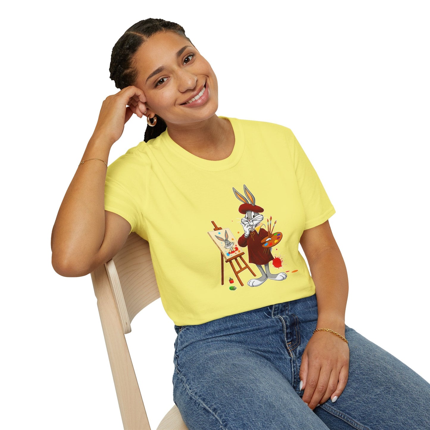 Bugs Bunny Shirt Unisex Cartoon T Shirt Softstyle 64000 Graphic Tee By Gildan Brand