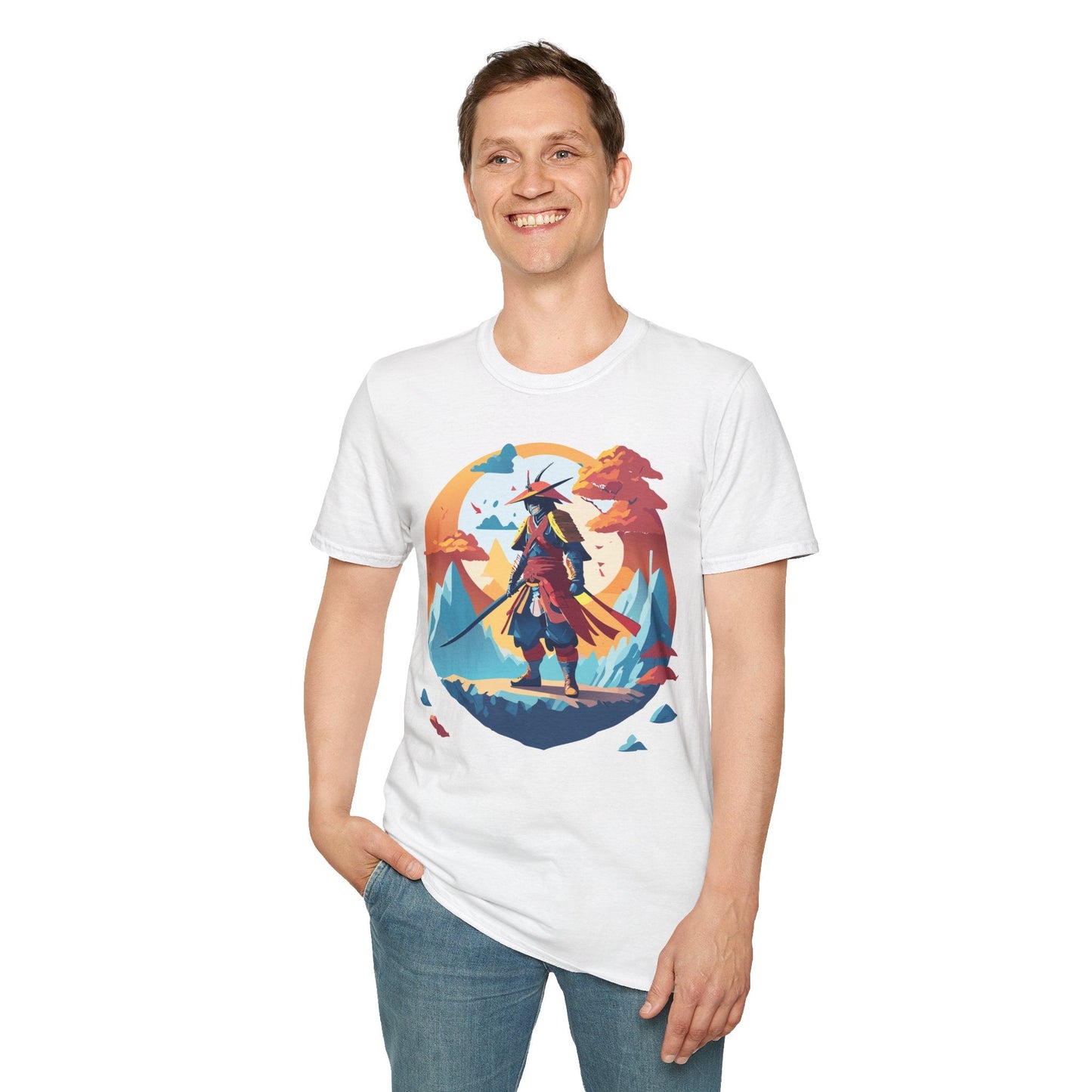 Samurai Shirt Unisex Tee Gildan Softstyle 64000 100 Percent Ring Spun Cotton Lightweight