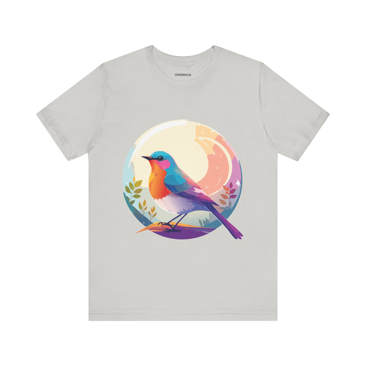 Bird Graphic Unisex Cotton Bella+Canvas Tee with Animal Design ab1