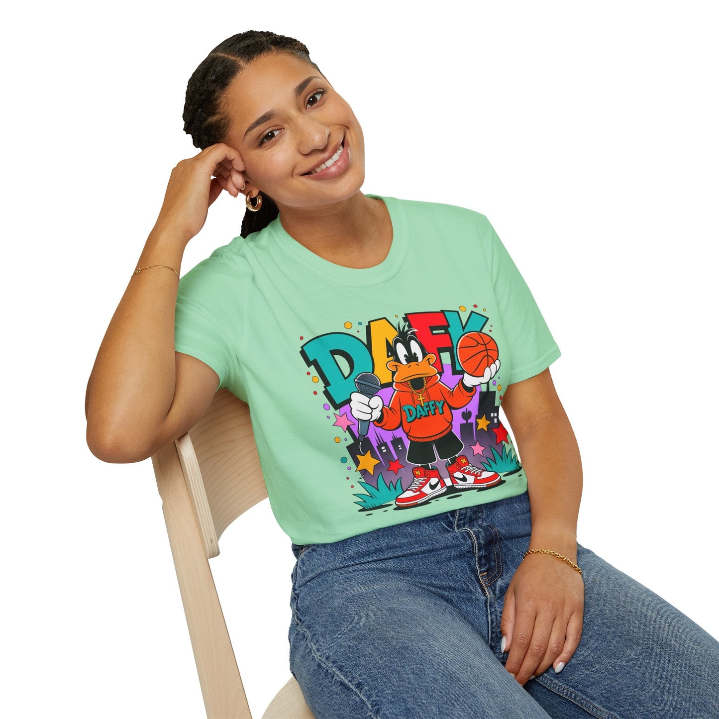Funny Animals Cartoon T Shirt Unisex Graphic Tee Animation Shirt Softstyle Cotton