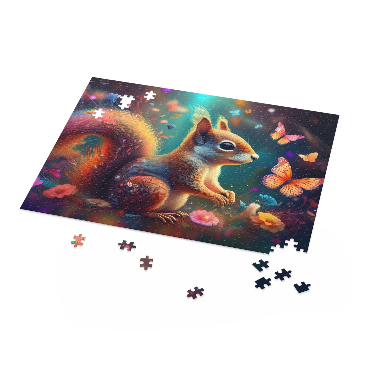 Puzzles-59 Kids Squirrel Puzzle 500-Piece  Floral Squirrel Puzzle 500-Piece, Animals Kids Puzzles Size: 16" x 20",  Ages 9+