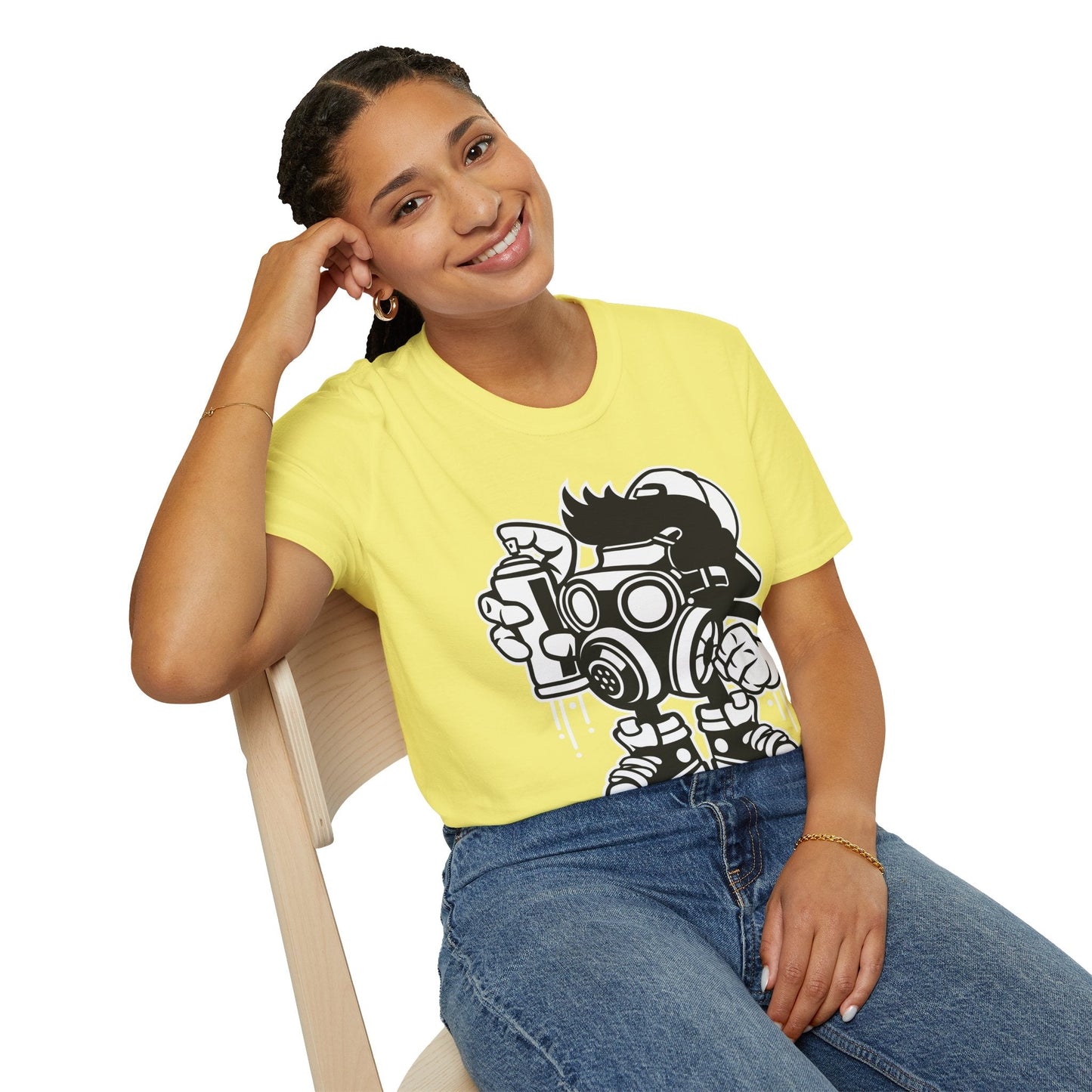 Cartoon T Shirt Unisex Animation Tee Funny Art Design Gildan Softstyle 64000 Ring Spun Cotton
