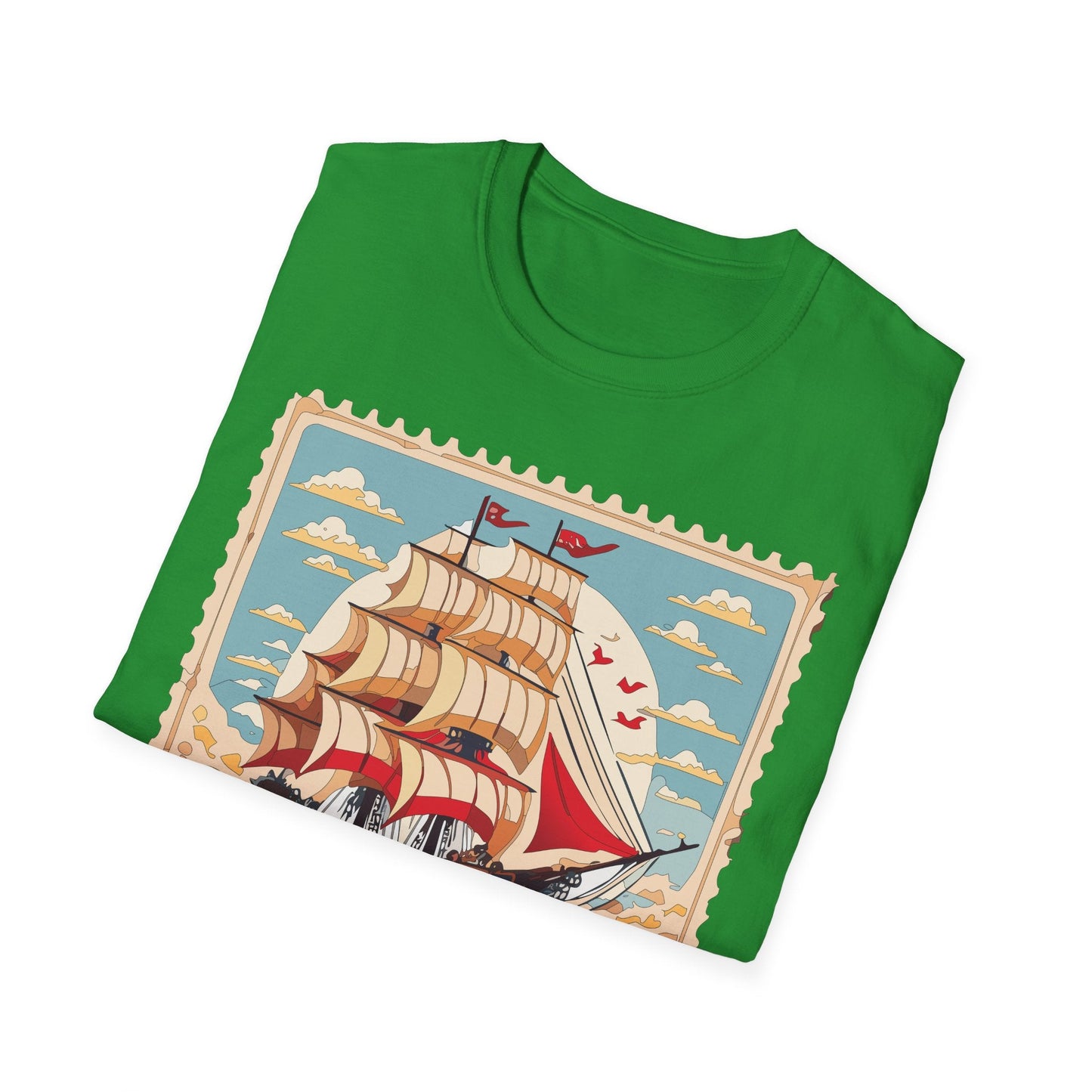 Ship T Shirts Frigate T Shirts Vessel Tee Shirt Unisex Softstyle Gildan 64000 Cotton Tee