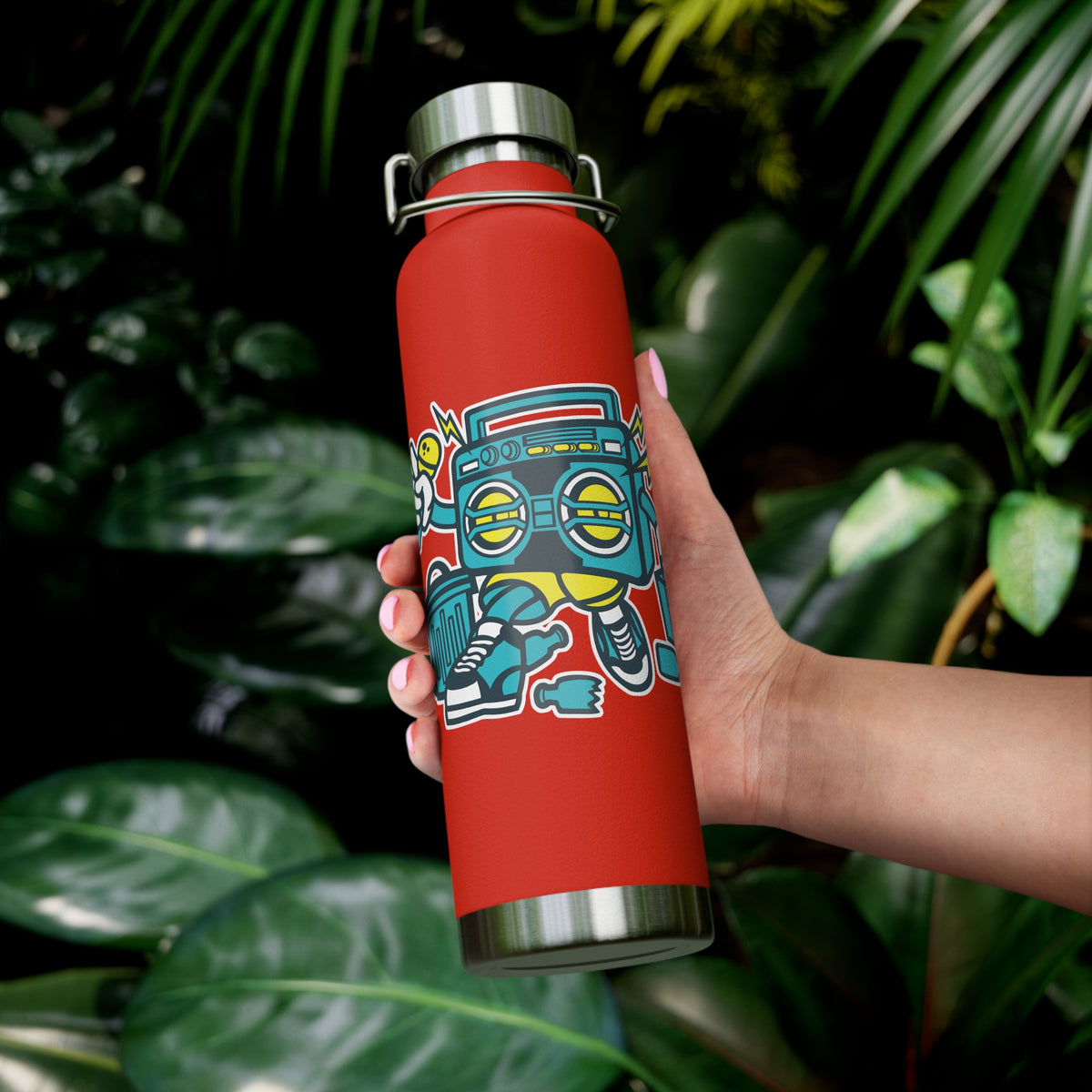 22oz Copper Insulated Water Bottle with Cartoon Design - CV6
